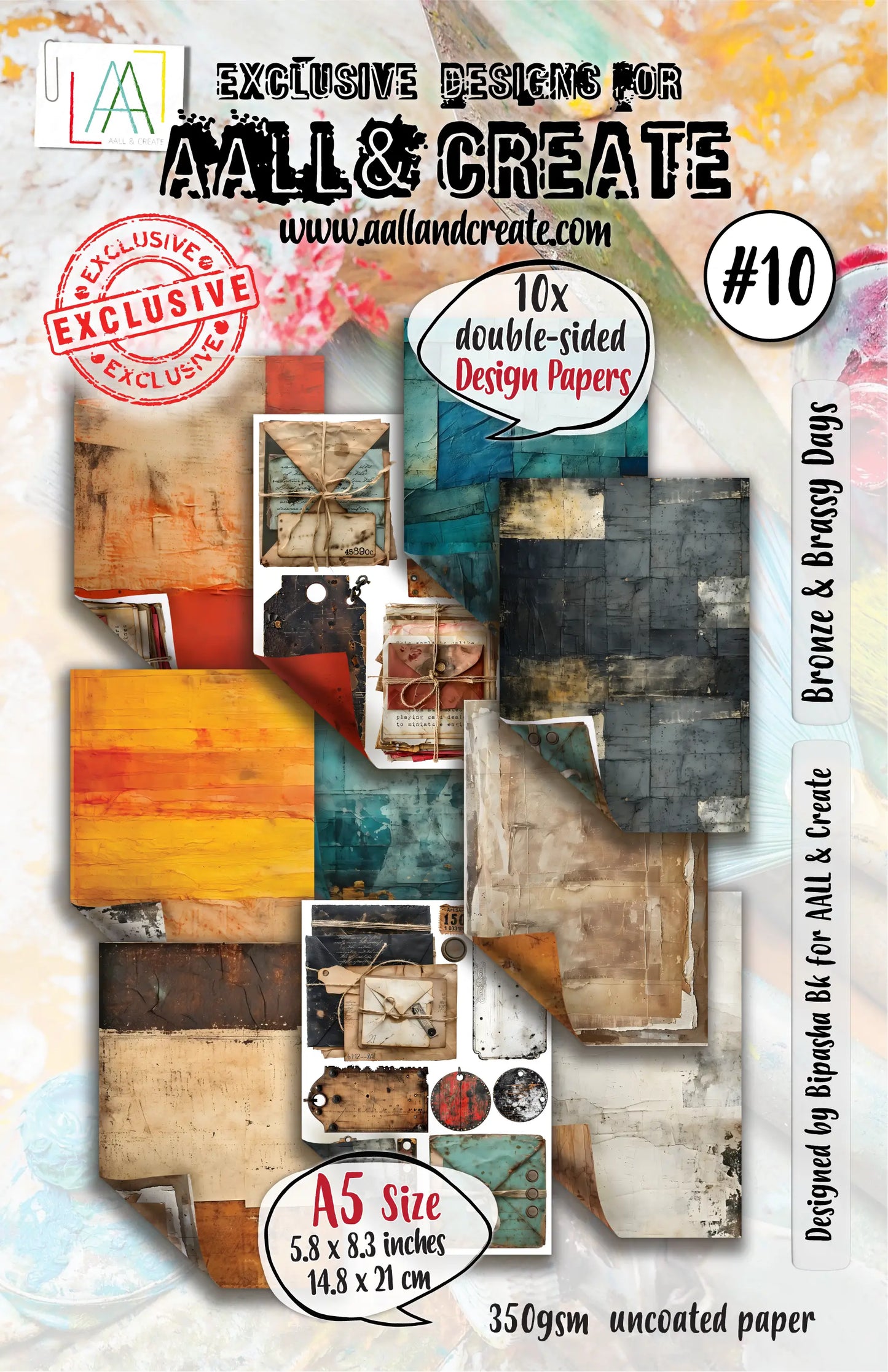 #10 - A5 Design Paper - Bronze & Brassy Days AALL & Create