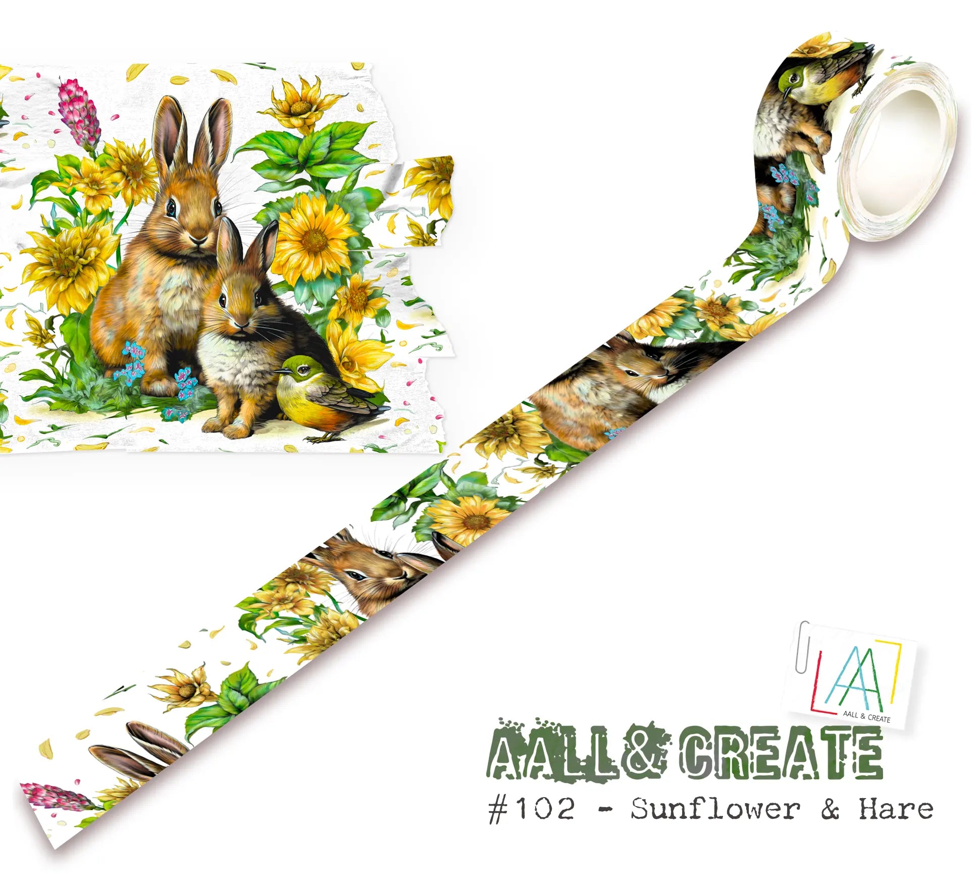 #102 - Washi Tape - Sunflower & Hare AALL & Create