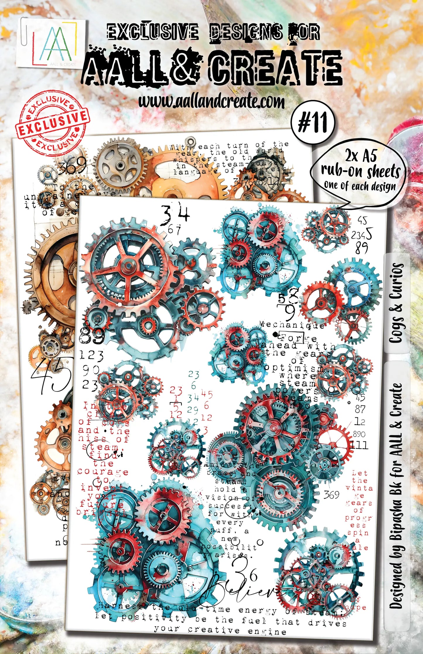 #11 - A5 Rub-Ons - Cogs & Curios AALL & Create