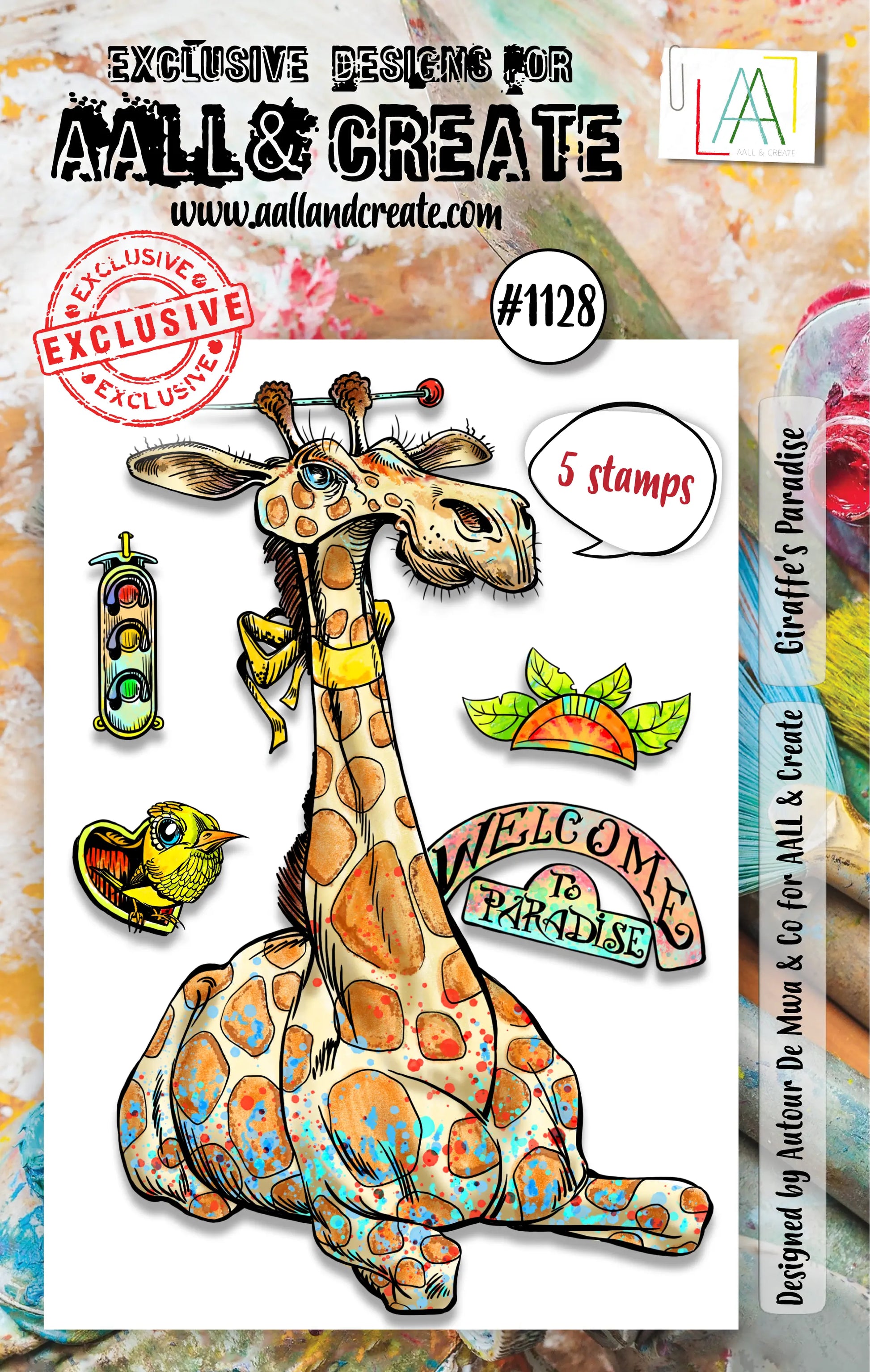 #1128 - Tampons A7 - Giraffe's Paradise AALL & Create