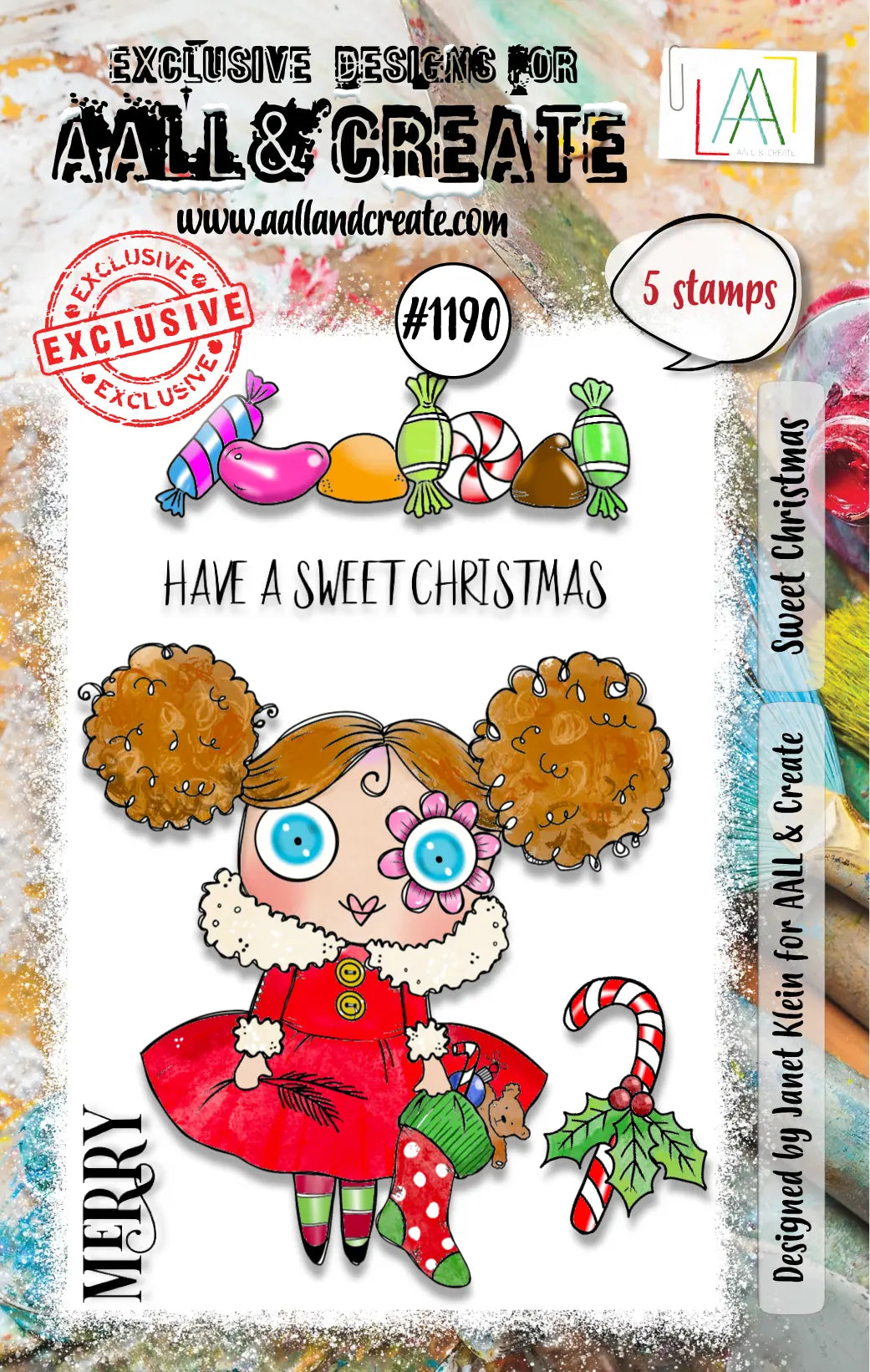 #1190 - A7 Stamp Set - Sweet Christmas AALL & Create