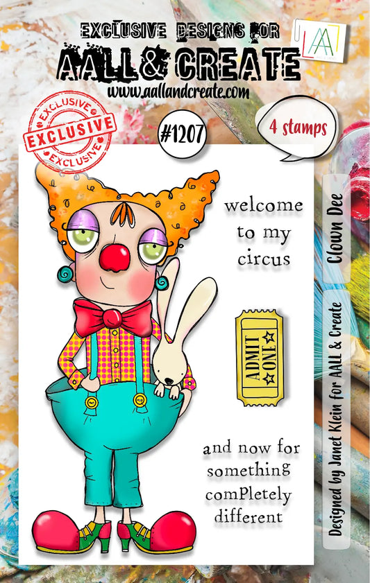 #1207 - A7 Stamps - Clown Dee AALL & Create