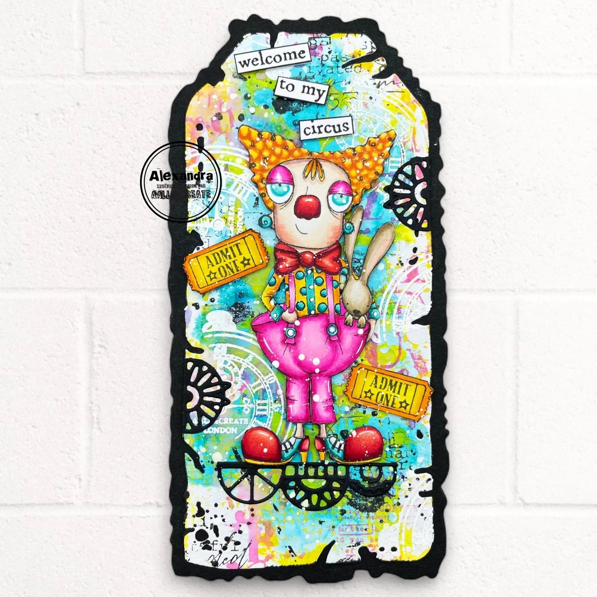 #1207 - A7 Stamps - Clown Dee AALL & Create