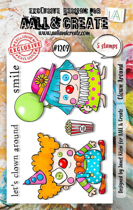 #1209 - A7 Stamps - Clown Around AALL & Create