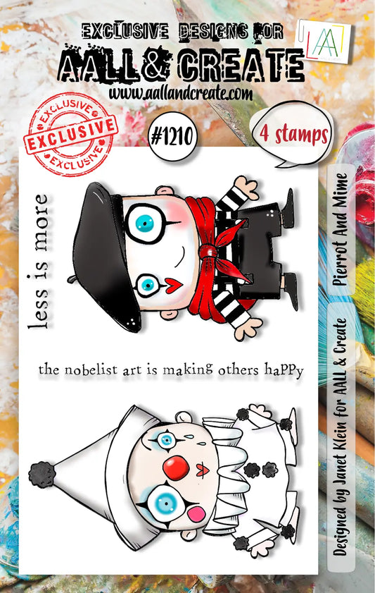 #1210 - A7 Stamps - Pierrot And Mime AALL & Create