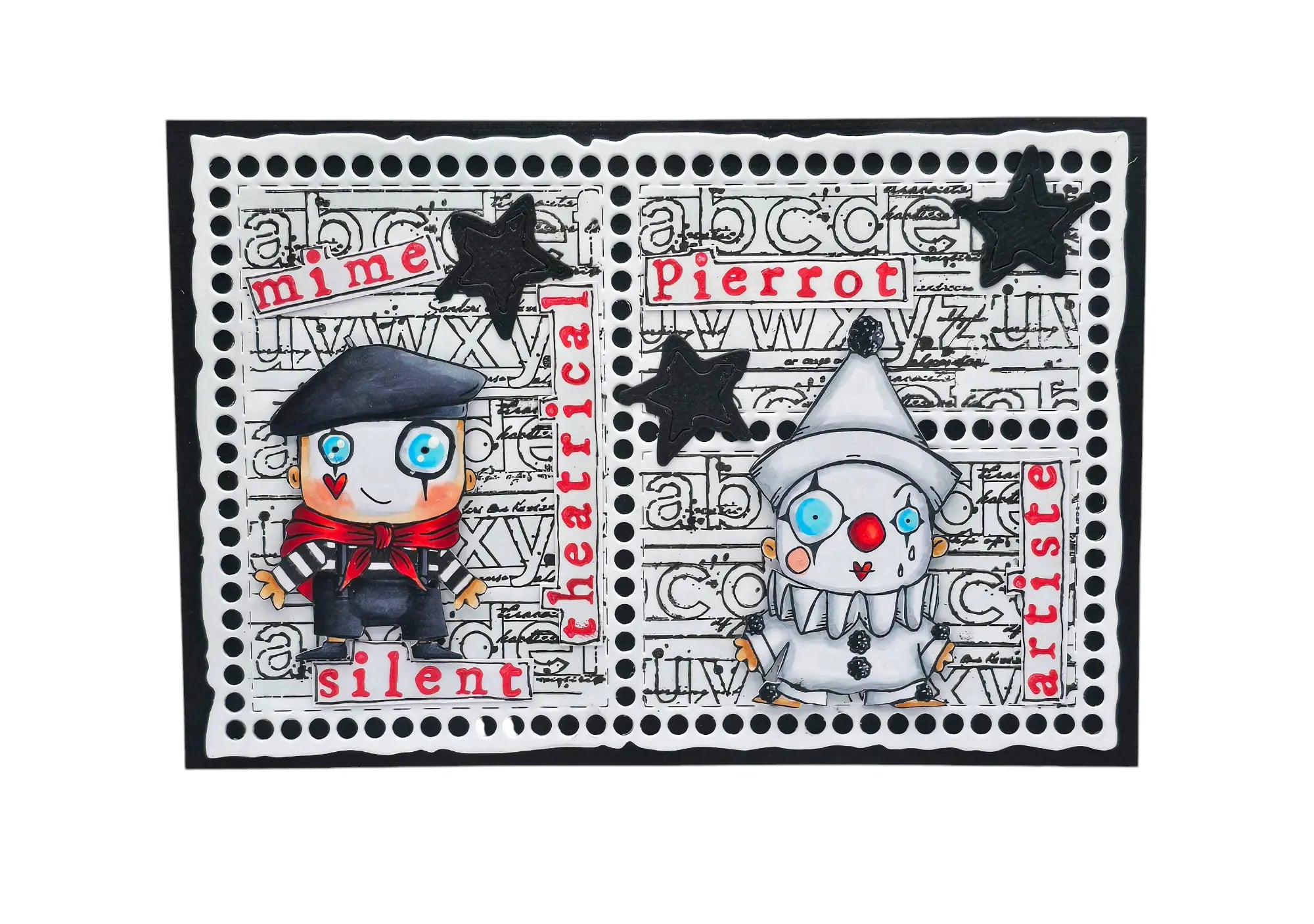 #1210 - A7 Stamps - Pierrot And Mime AALL & Create