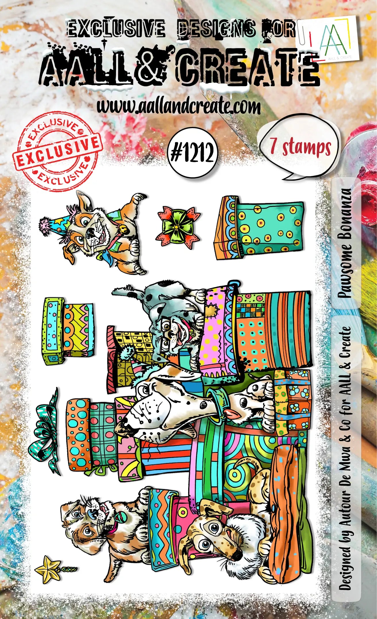 #1212 - A6 Stamp Set - Pawsome Bonanza AALL & Create