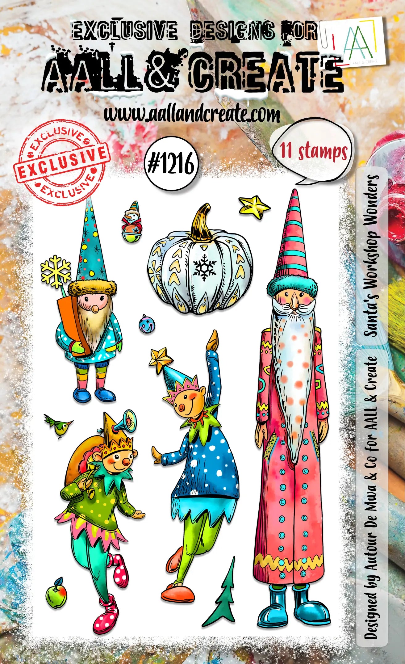 #1216 - A6 Stamp Set - Santa's Workshop Wonders AALL & Create