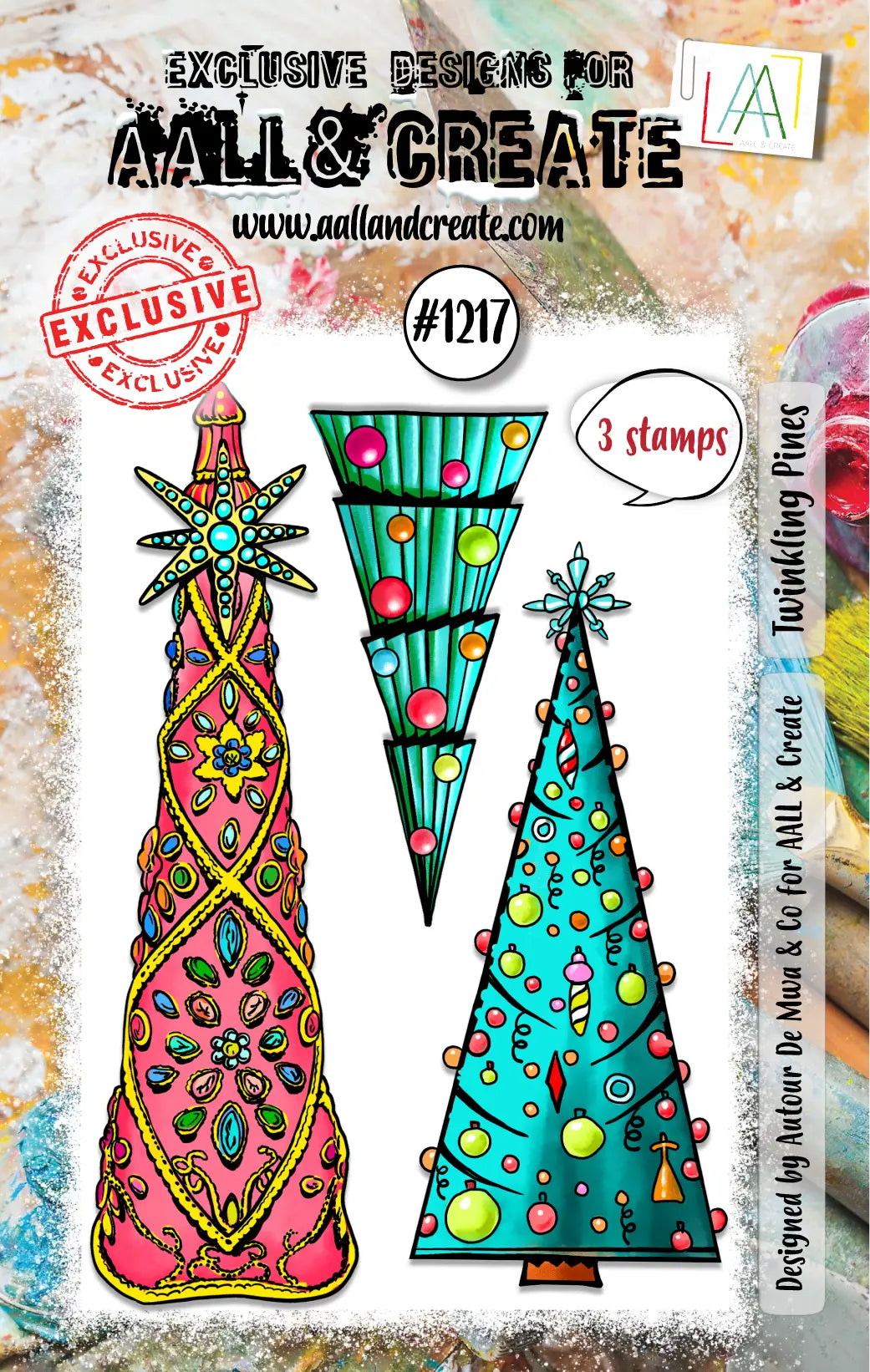 #1217 - A7 Stamp Set - Twinkling Pines AALL & Create