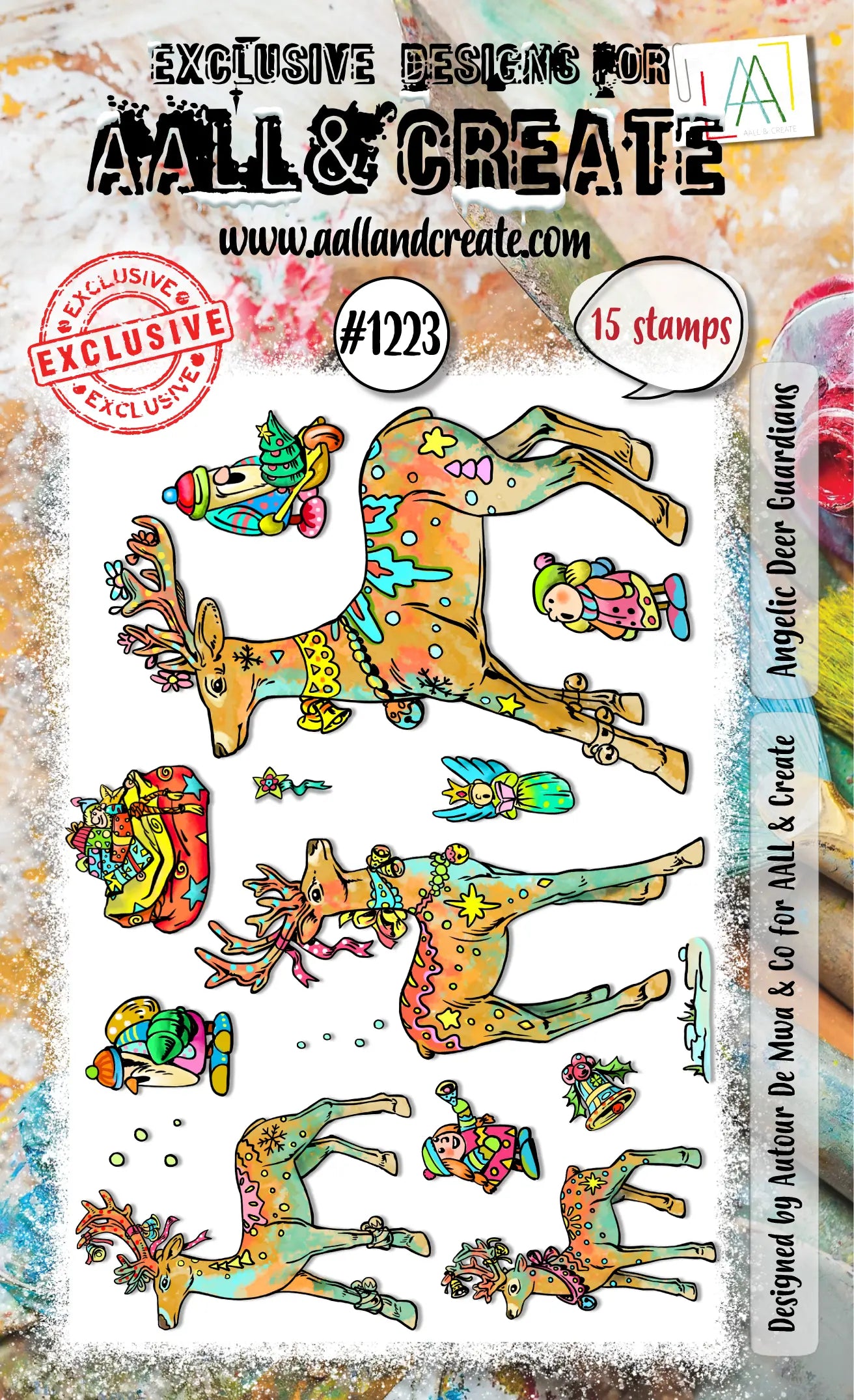 #1223 - A6 Stamp Set - Angelic Deer Guardians AALL & Create