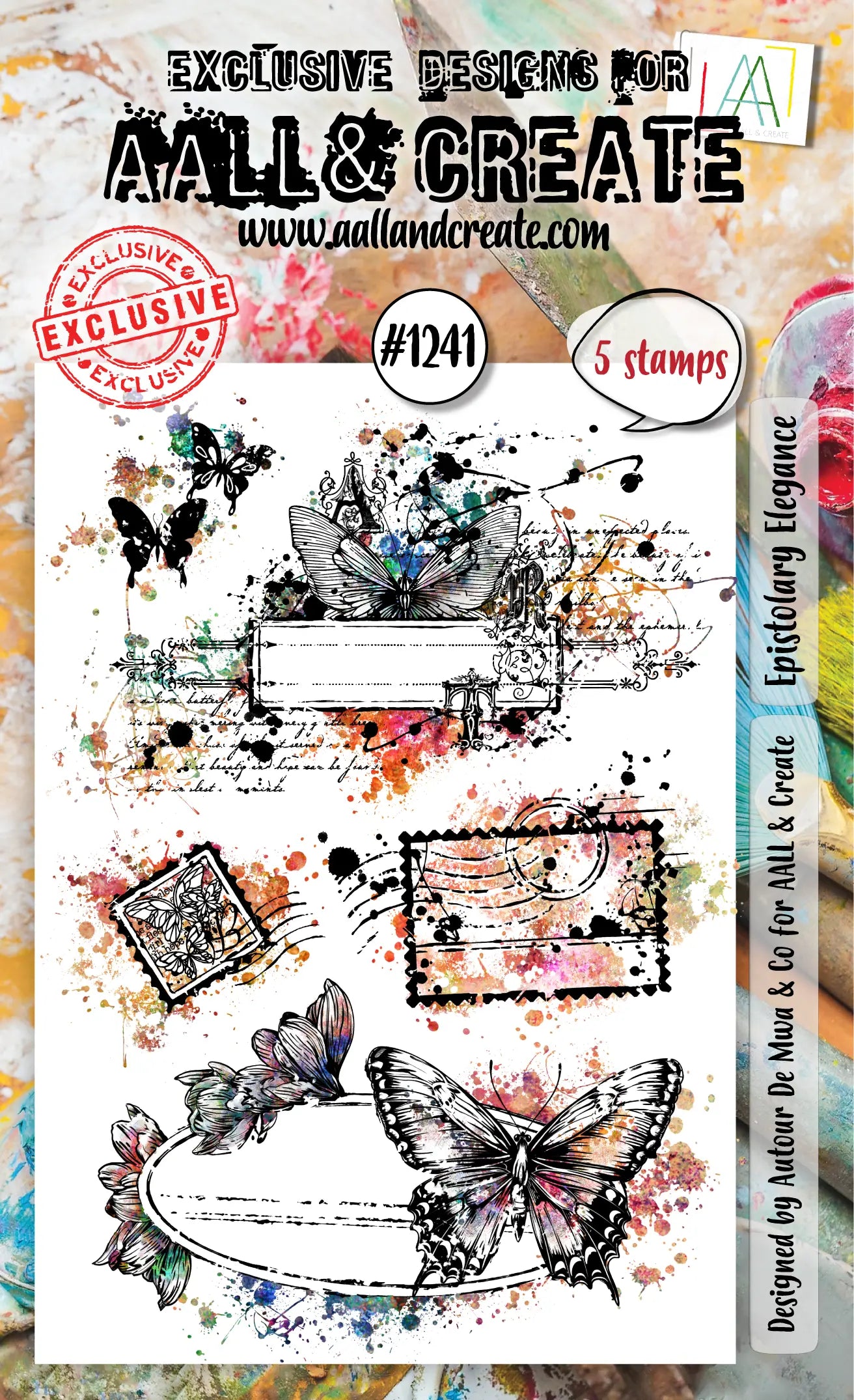 #1241 - A6 Stamp Set - Epistolary Elegance AALL & Create