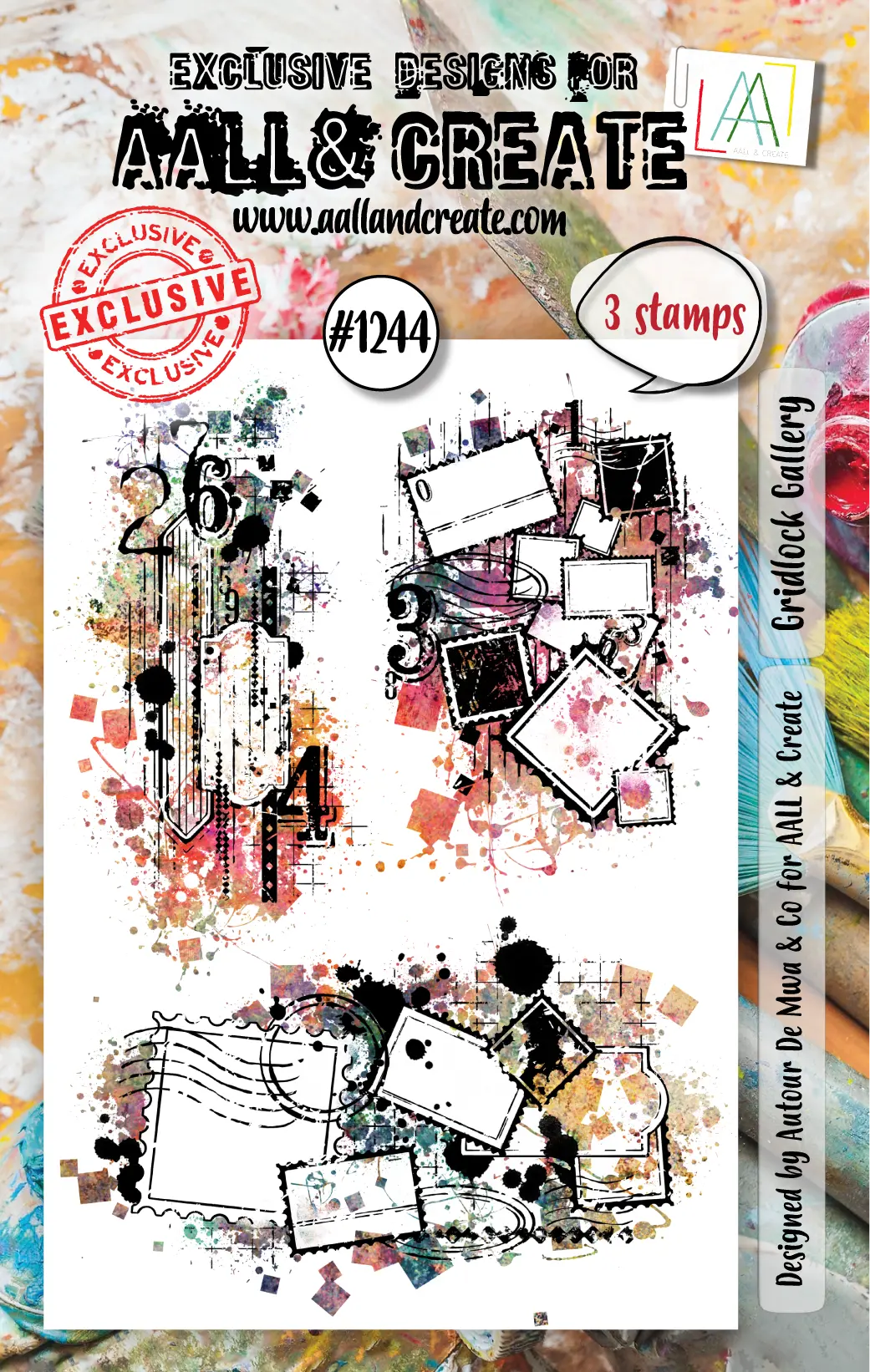 #1244 - A7 Stamp Set - Gridlock Gallery AALL & Create