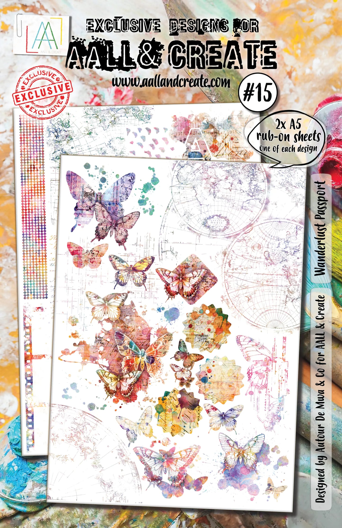 #15 - A5 Rub-Ons - Wanderlust Passport AALL & Create