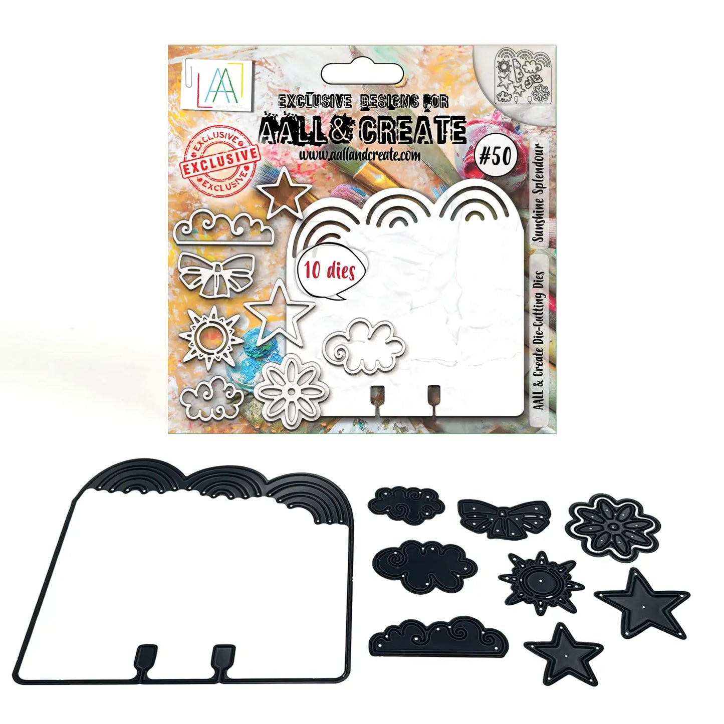 #50 - 14x14cm Die-Cutting Die Set - Sunshine Splendour AALL & Create