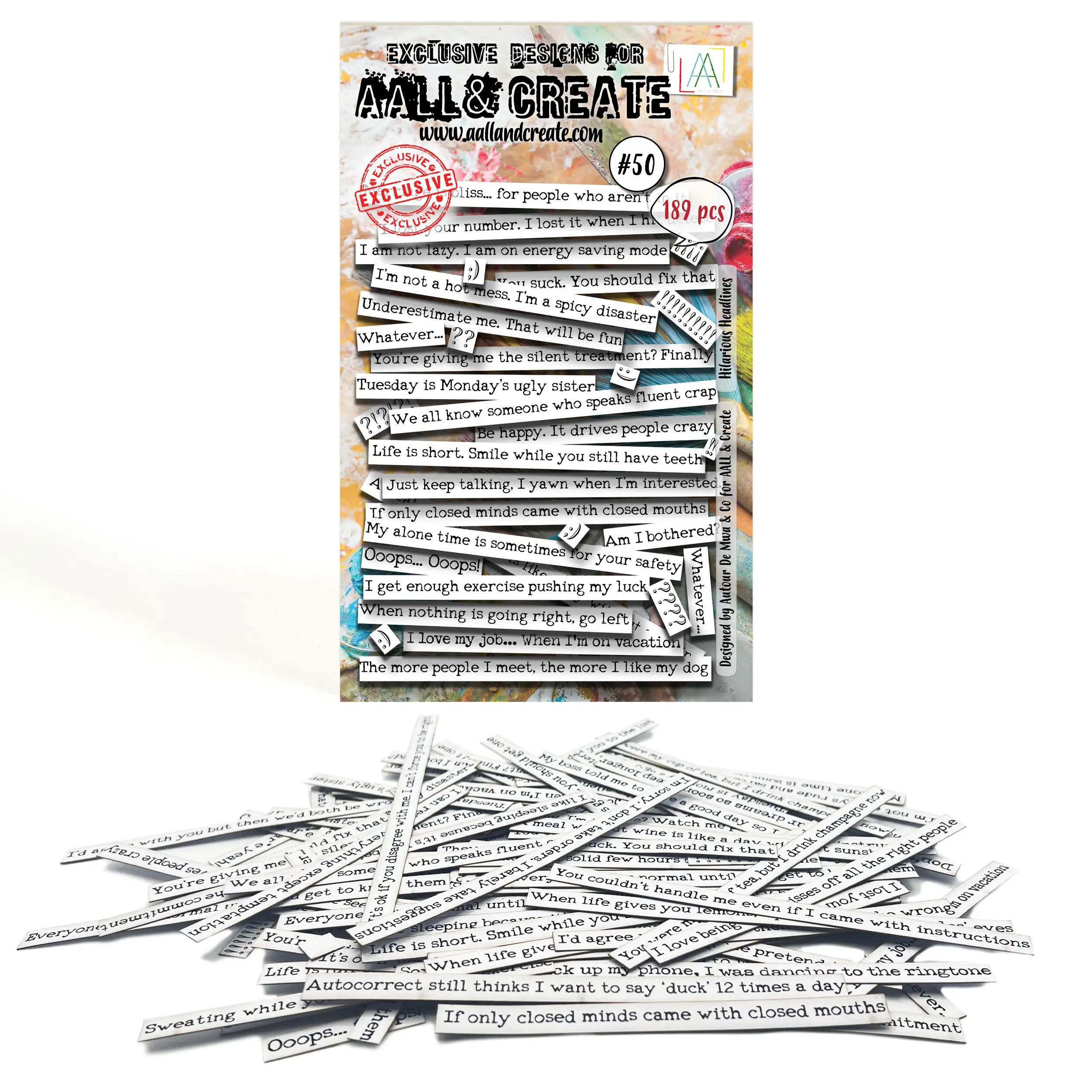 #50 - A6 Ephemera Die-Cuts - Hilarious Headlines AALL & Create