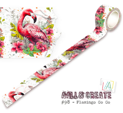 #98 - Washi Tape - Flamingo Go Go AALL & Create