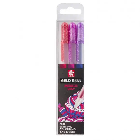 Stylo gel Sakura Gelly Roll Metallic Shiny Sweets (3 pièces) Sakura