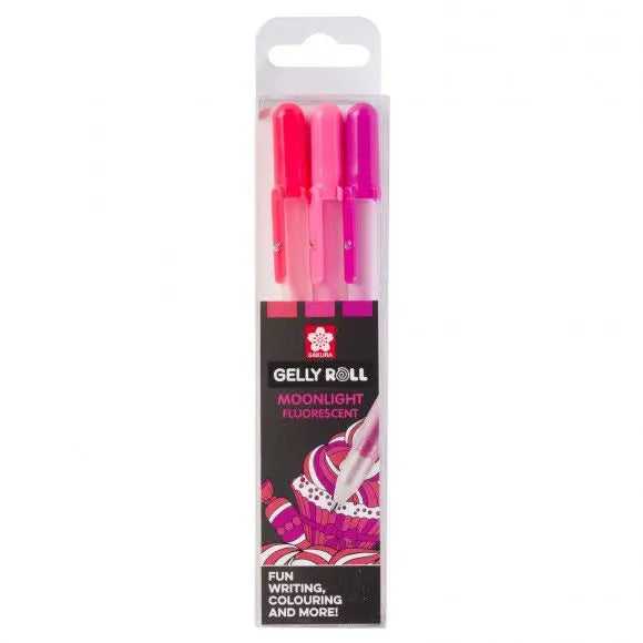 Stylo gel Sakura Gelly Roll Moonlight Fluorescent Sweets (3 pièces) Sakura